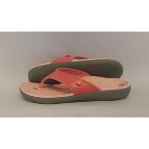 Spenco Womens Pink Floral Yumi Blume Orthotic Thong Sandals Flip Flops Size 8